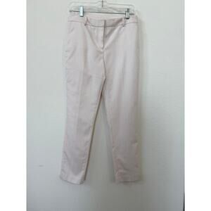DKNY Textured Ankle Pants Light Pink Slim Career Workwear Size 2 Office Chic